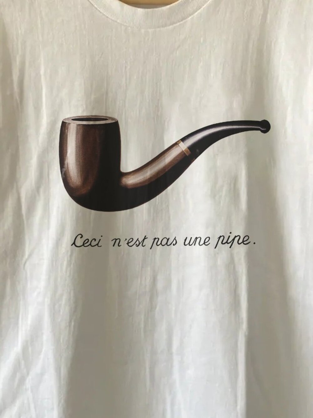 This Is Not A Pipe Washed White T-Shirt - Picture 2 of 5